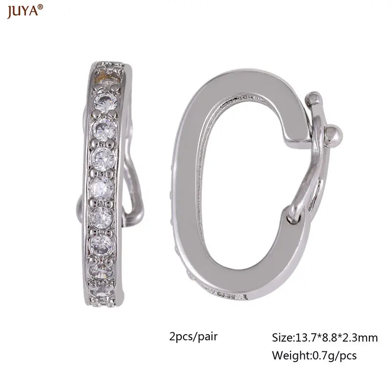 Premium 18K Gold Plated Anti-Allergy Jewelry Clasps - Luxury Zirconia Connectors for DIY Jewelry Making