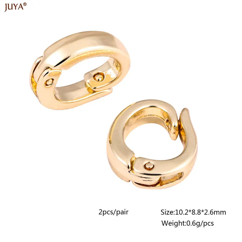 Premium 18K Gold Plated Anti-Allergy Jewelry Clasps - Luxury Zirconia Connectors for DIY Jewelry Making
