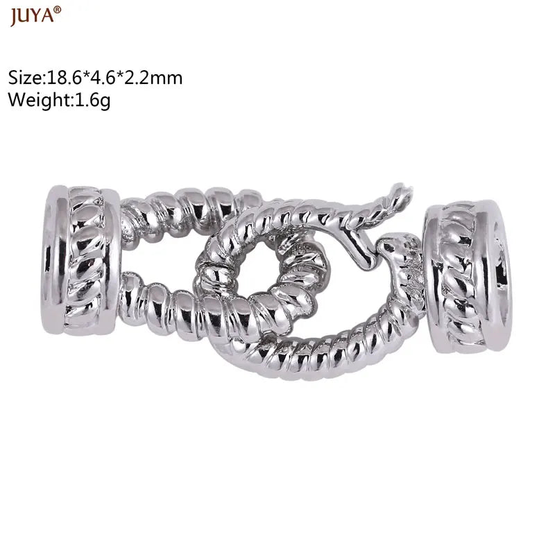 Premium 18K Gold Plated Anti-Allergy Jewelry Clasps - Luxury Zirconia Connectors for DIY Jewelry Making
