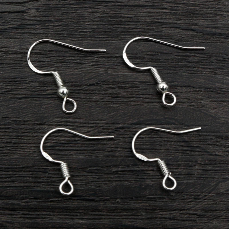 50pcs Premium Sterling Silver Earring Hooks - Professional Jewelry Making Kit for DIY Creators