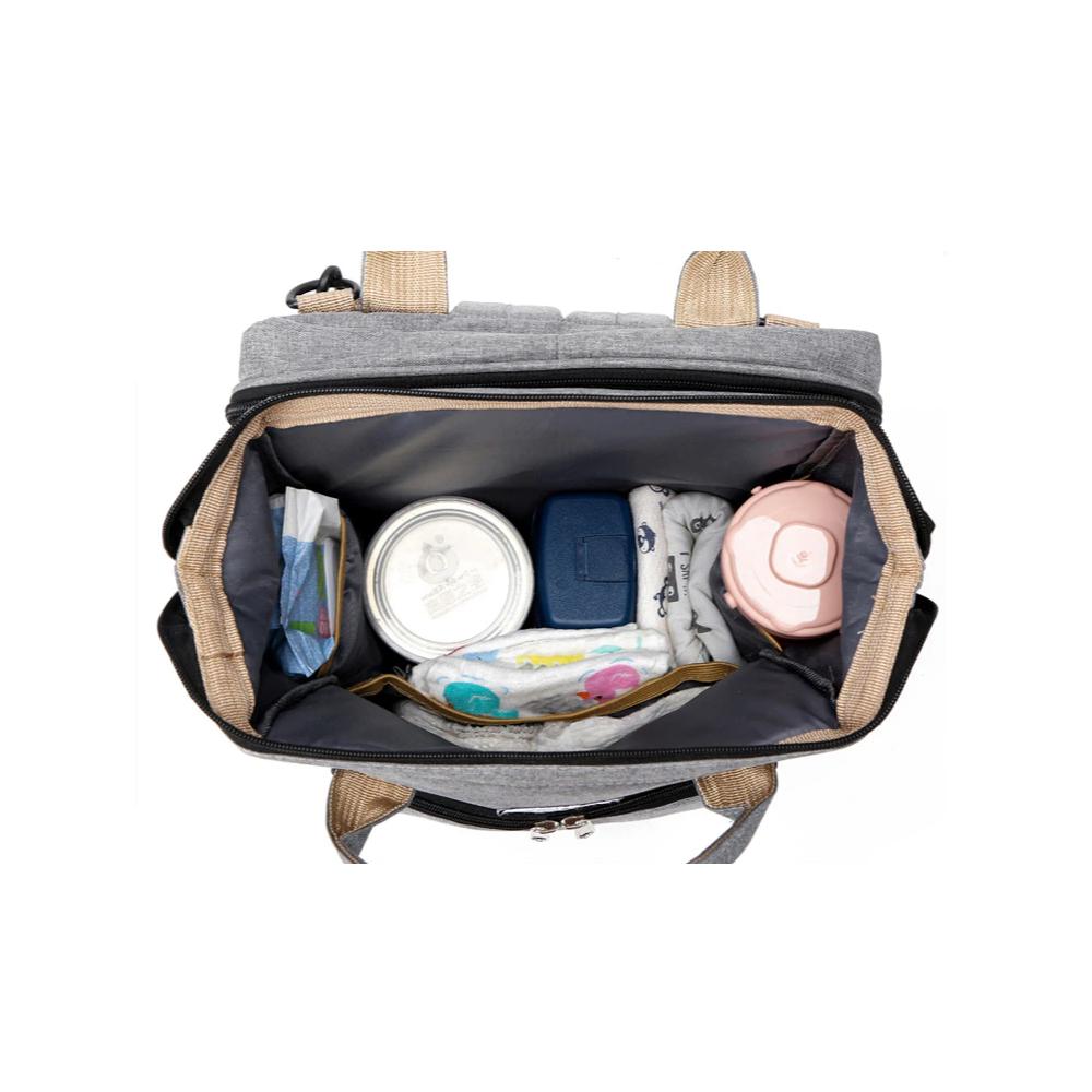 2-in-1 Stroller Diaper Bag with Baby Bed - Multi-Functional Travel Organizer