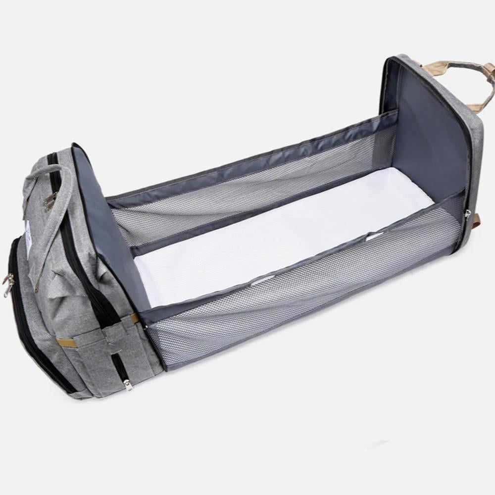 2-in-1 Stroller Diaper Bag with Baby Bed - Multi-Functional Travel Organizer