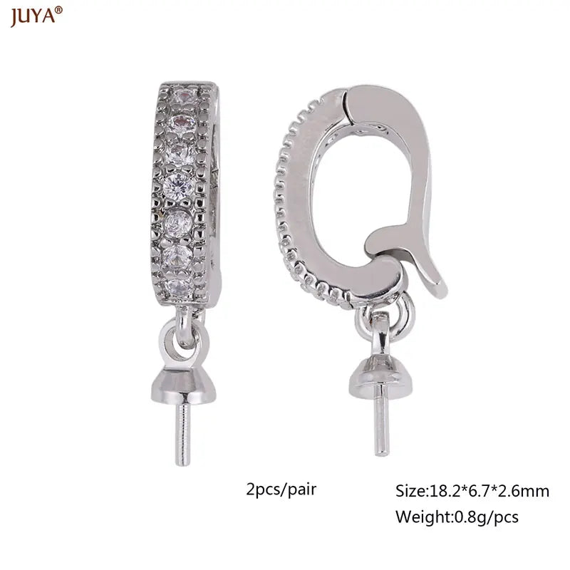 Premium 18K Gold Plated Anti-Allergy Jewelry Clasps - Luxury Zirconia Connectors for DIY Jewelry Making