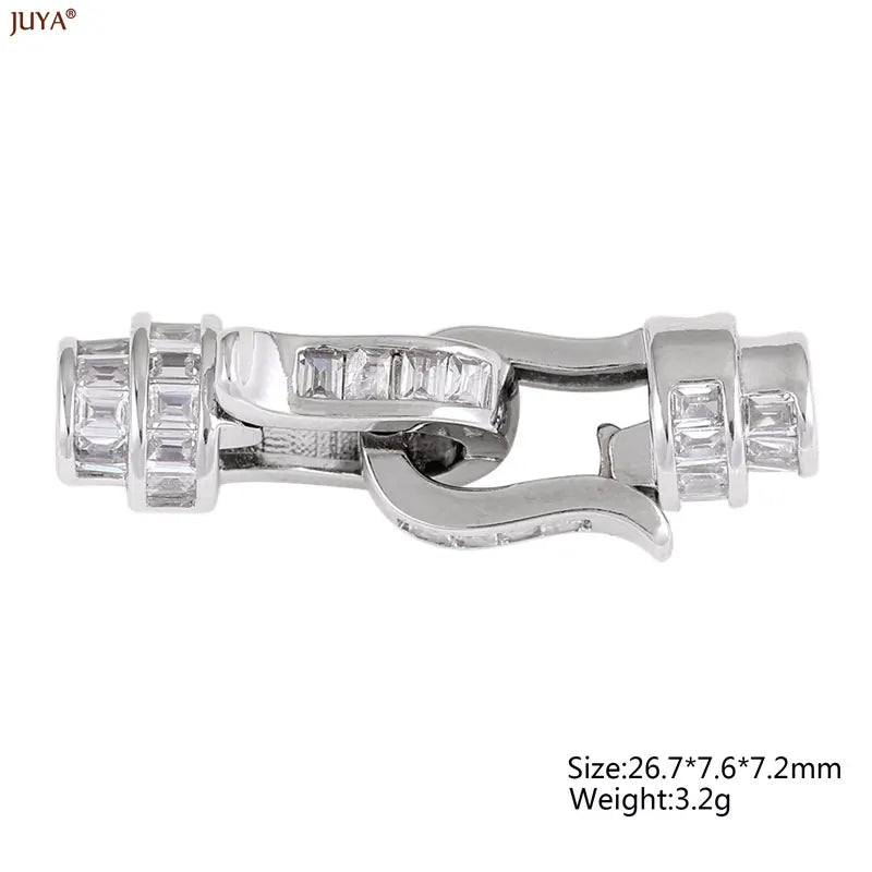 Premium 18K Gold Plated Anti-Allergy Jewelry Clasps - Luxury Zirconia Connectors for DIY Jewelry Making