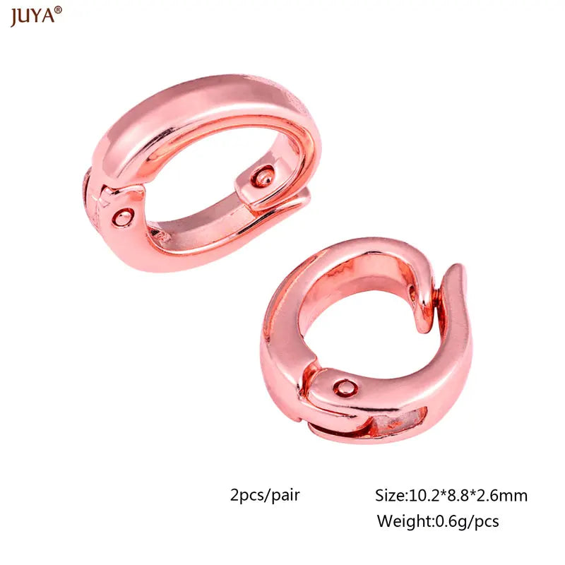 Premium 18K Gold Plated Anti-Allergy Jewelry Clasps - Luxury Zirconia Connectors for DIY Jewelry Making