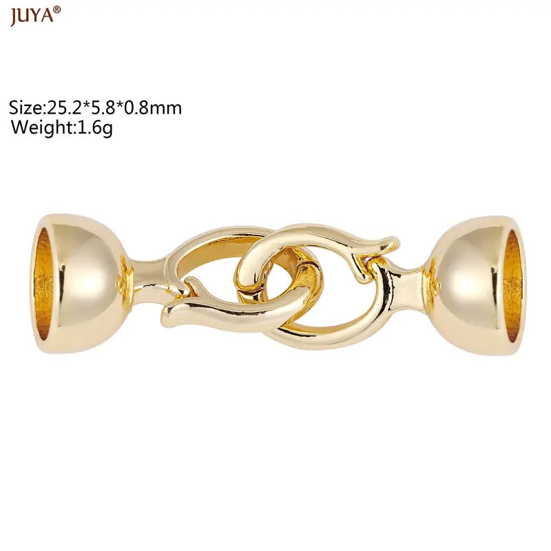 Premium 18K Gold Plated Anti-Allergy Jewelry Clasps - Luxury Zirconia Connectors for DIY Jewelry Making