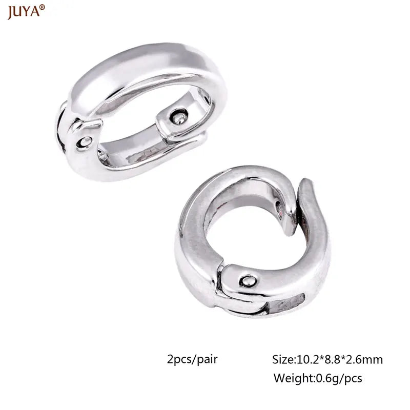 Premium 18K Gold Plated Anti-Allergy Jewelry Clasps - Luxury Zirconia Connectors for DIY Jewelry Making