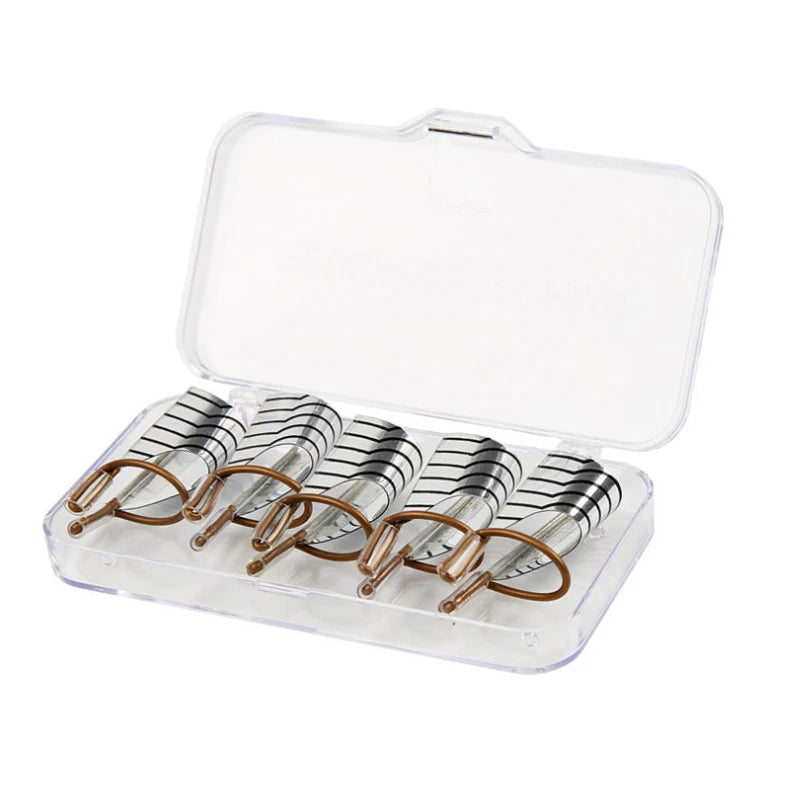 10pcs Professional Aluminum Nail Extension Forms - Reusable Nail Art Builder Guide Stencils