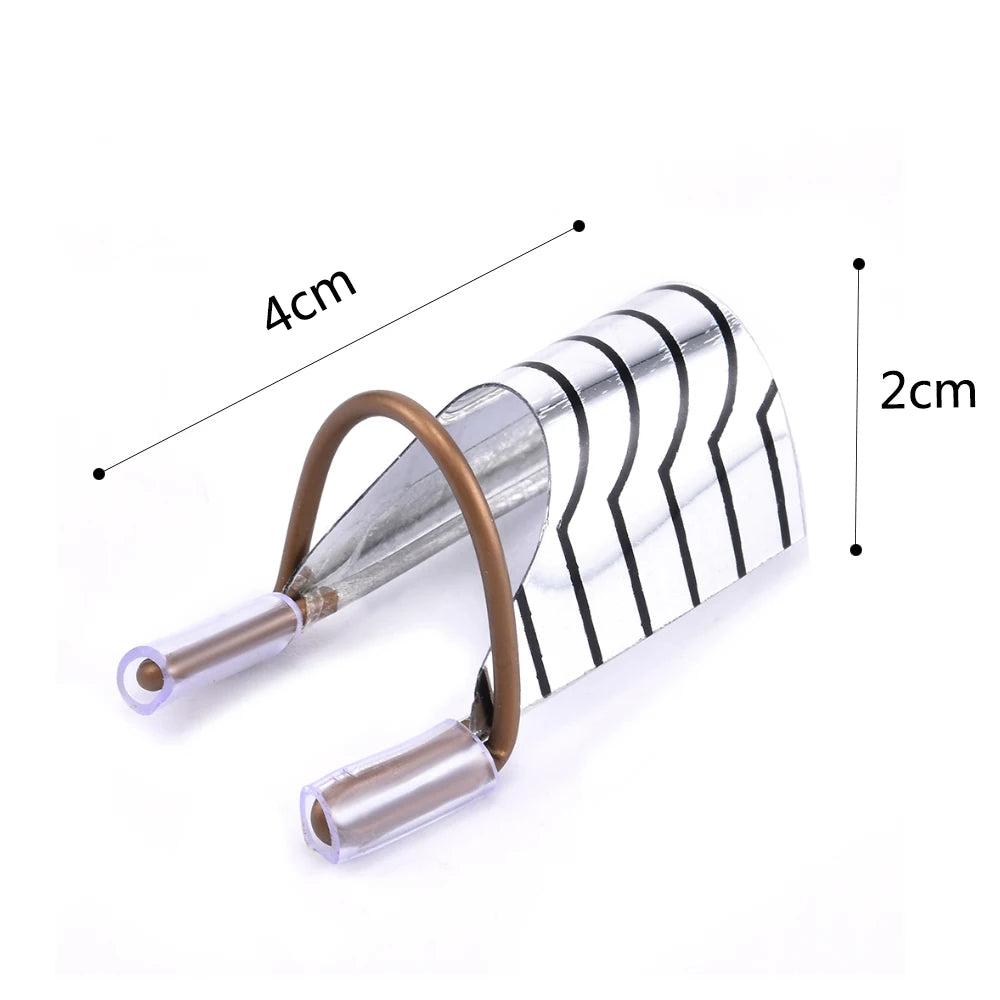 10pcs Professional Aluminum Nail Extension Forms - Reusable Nail Art Builder Guide Stencils