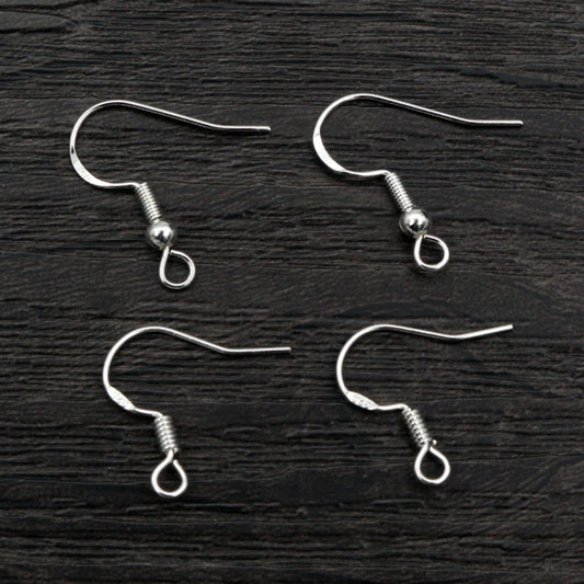 50pcs Premium Sterling Silver Earring Hooks - Professional Jewelry Making Kit for DIY Creators