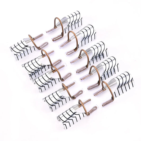 10pcs Professional Aluminum Nail Extension Forms - Reusable Nail Art Builder Guide Stencils